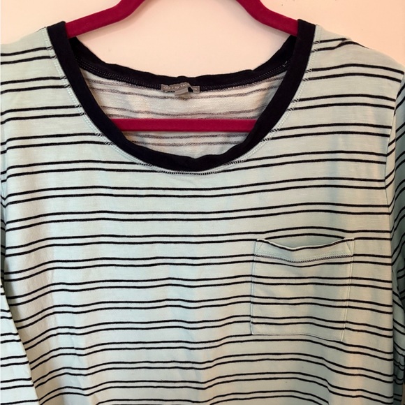 T by Talbots Striped Blue Long Sleeve Tee - Picture 3 of 6